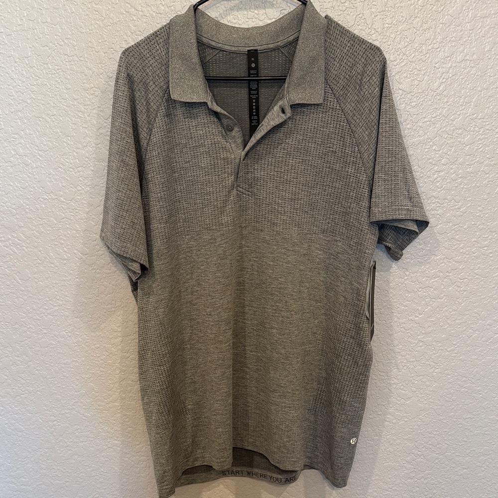 Lululemon Men's Gray Polo Shirt - new never worn